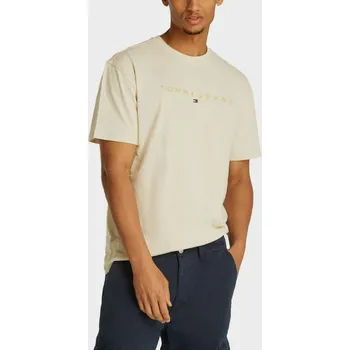 Pánské tričko Tommy Jeans pánské béžové tričko 20003344-8720637291672