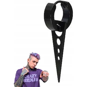 Náušnice Náušnice HUGGIE ozdobná černá ocel