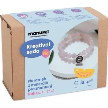 kreativní sada Manumi kreativní sada na výrobu náramku z minerálů se znamením zvěrokruhu Rak
