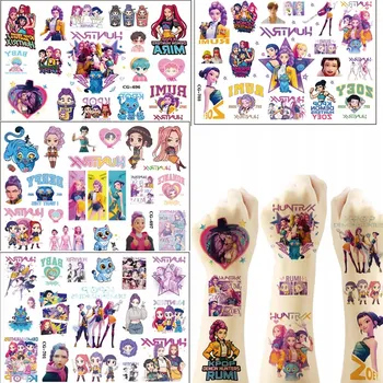 Tetování Smyvatelné tetování pro děti HUNTRIX KPOP Demon Hunters roztomilé 4 ks