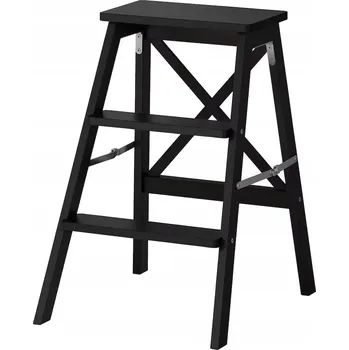 Schůdek IKEA BEKVAM schůdky plošina stolička 3 stupně, 63 cm, černá