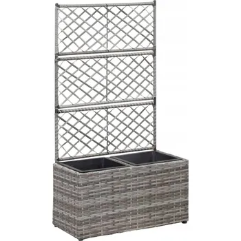 Květináč Květináč plast šedý VidaXL 30 cm x 58 cm x 107 cm