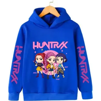 Chlapecký svetr KPop Demon Hunters (Lovkyně démonů) KPop Demon Hunters dětská mikina s potiskem (Huntrix) Barva: modrá (64113), Velikost: 130