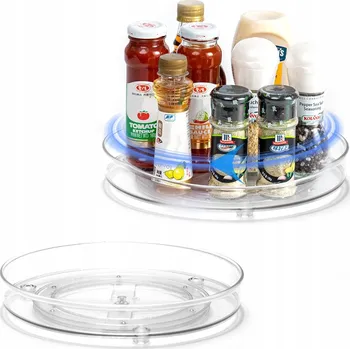 2x OTOČNÝ STOJAN DO KUCHYNĚ, ORGANIZÉR / PODNOS NA KOŘENÍ, OVOCE