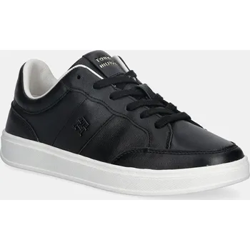 Dámské tenisky Kožené tenisky Tommy Hilfiger TH HERITAGE COURT SNEAKER LTR FW0FW09028 černá 99X, EUR 40