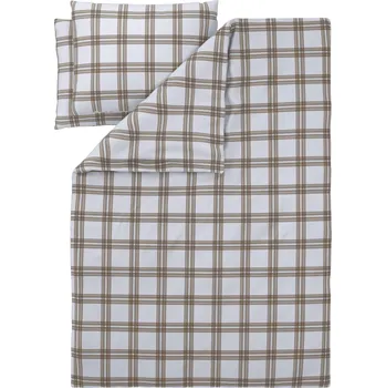 Povlečení LIVARNO® Ložní povlečení z jemného flanelu, 220 x 240 cm, 70 x 90 cm (kostka/béžová)