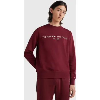 Pánská mikina Tommy Hilfiger pánská vínová mikina Logo 20013548-8720641475556