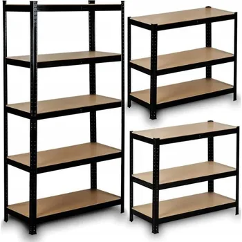 Dílenský regál Kovový skladový regál Humberg 150 x 75 x 30 cm, nosnost až 150 kg na polici