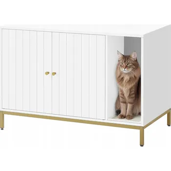 SKŘÍŇKA PRO KOČKY DOMEČEK KOČIČÍ TOALETA ŠKRABADLO VYSOKÉ NOHY STOLEK KOMODA