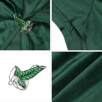 Karnevalový kostým KOSTÝM HOBITA ZELENÁ PLÁŠŤ IDEÁLNÍ NA MAŠKARNÍ PLES VELIKOST "M"