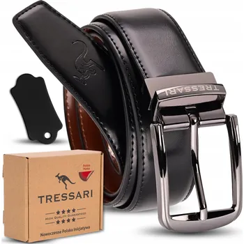 Opasek Pasek Skórzany Czarny Do Spodni Brązowy Oboustranný pánský pásek 120 cm kožený pásek