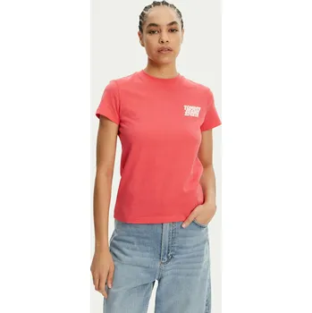 Dámské tričko Tommy Jeans dámské růžové tričko 20008086-8720638824404