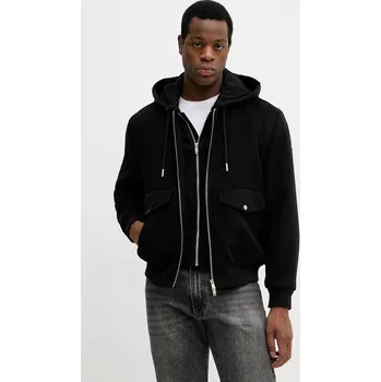 Moto bunda Bunda s příměsí vlny MOOSE KNUCKLES ELINGTON M35MW404 černá 99X, vel. M