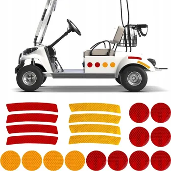 REFLEXNÍ PÁSKY 20 x SAMOLEPKY REFLEXNÍ PÁSKA LEPŠÍ VIDITELNOST V NOCI