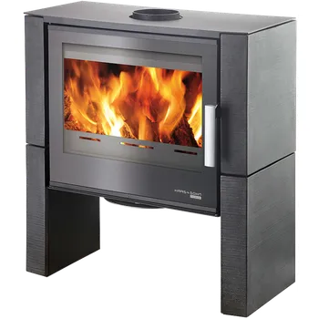 Krbová kamna Haas+Sohn Rukov s.r.o. HAAS+SOHN DALE kachlová kamna 4-8,2 kW, černá,metalická