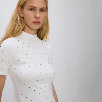 Reserved - Tričko s aplikací - bílá - 578GA-00X - 578GA-00X-XL