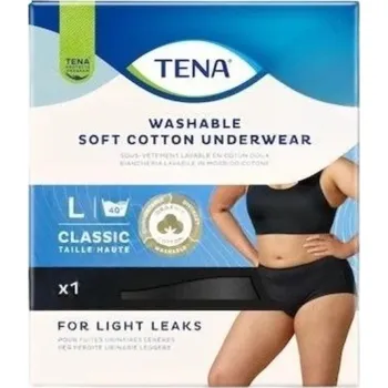 Inkontinenční kalhotky TENA Washable Underwear L černé inkontinenční kalhotky pro ženy 1ks