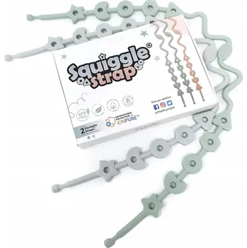 BEZPEČNOSTNÍ POPRUHY NA HRAČKY SILIKONOVÝ KLIP PRO DĚTSKÉ KOČÁRKY 2KS