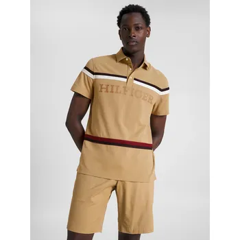 Tommy Hilfiger pánské béžové polotričko Monotype 20012442-8720644201640