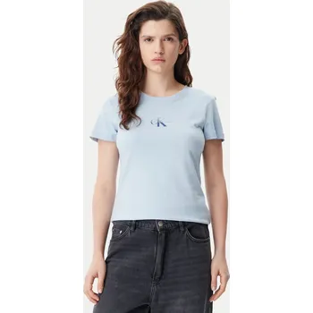 Dámské tričko Calvin Klein dámské světle modré tričko 20009628-8721107548913