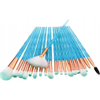 Kosmetický štětec Sada 20 kusů kosmetické štětce Rainbow Modré