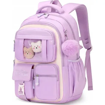 Školní batoh ŠKOLNÍ AKTOVKA PRO DĚTI ELEGANTNÍ POHODLNÝ S MNOHA PŘIHRÁDKAMI BEZPEČNÝ