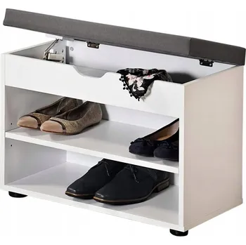 Botník SZAFKA NA BUTY POJEMNA 2 POZIOMY NA BUTY 60 x 47 x 30 cm bílá