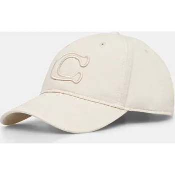 Oblečení a móda Bavlněná baseballová čepice Coach 29CCN89 béžová 01X, vel. ONE SIZE