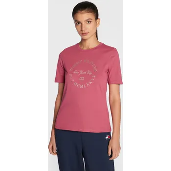 Dámské tričko Tommy Hilfiger dámské malinové tričko 20020312-1873092