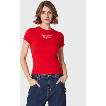 Dámské tričko Tommy Jeans dámské červené tričko ESSENTIAL LOGO 20006620-1904161