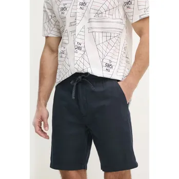 Pánské kraťasy Pepe Jeans pánské tmavě modré&nbsp;lněné šortky 20016743-2211510