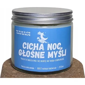 Svíčka TICHÁ NOC, HLASITÉ MYŠLENKY - vonná sójová svíčka 250ml velká