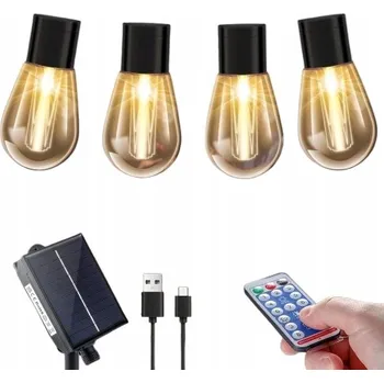 Dekorativní svítidlo SOLÁRNÍ LED SVĚTÝLKA ŘETĚZ GIRLANDA SVĚTELNÝ ŘETĚZ ZAHRADA