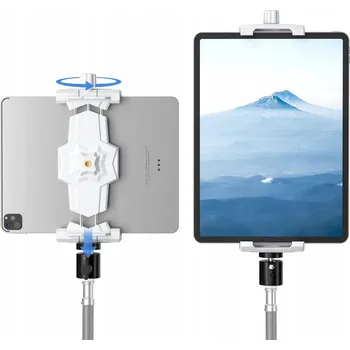 Stativ Držák stativ DRŽÁK NA STATIV PRO TABLET STABILNÍ OTOČNÝ bílý