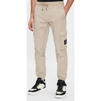 Pánské kalhoty Calvin Klein pánské béžové cargo kalhoty 20009131-8720108971119