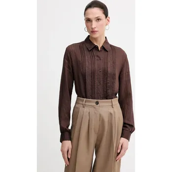 Pánská košile Košile Hoss Intropia 6282697 hnědá 89X, vel. XS