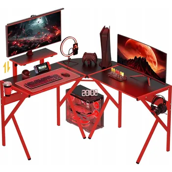 Psací stůl ROHOVÝ HERNÍ STŮL VELKÝ RED 125 x 75 x 125 cm