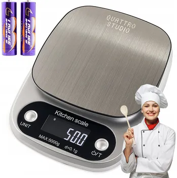 Kuchyňská váha Kuchyňská váha Luneso Kuchyňská váha 5000g 0,1g stříbrná/šedá 5 kg