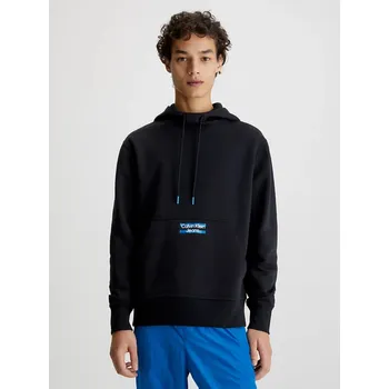 Pánská mikina Calvin Klein pánská černá mikina TRANSPARENT STRIPE LOGO 20008902-8720107689596