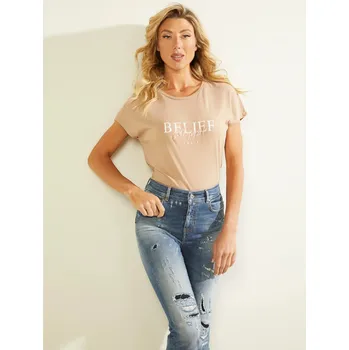 Dámské tričko Guess dámské béžové tričko Belief 20017727-1711240