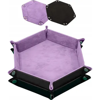 ŠESTIHRANNÁ SKLÁDACÍ PODLOŽKA / TÁC NA KOSTKY PRO RPG HRY, 2 KUSY