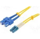 Světlovodný patch cord LC/UPC,SC/UPC 3m LSZH žlutá Økab 3mm