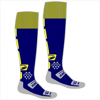 Saller LISSABON Stulpny s ponožkou BARVA: 519 tmavě modrá-světle žlutá Odolné a pohodlné stulpny pro zápas i trénink