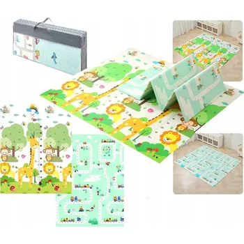 Hrací deka VZDĚLÁVACÍ PODLOŽKA Pěnová Podložka Skládací Pro Děti OBOUSTRANNÁ VELKÁ