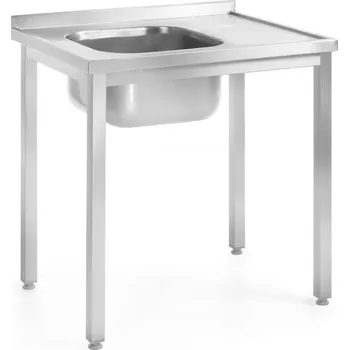 Nerezový dřez Gastrofans Stůl s dřezem vlevo – šroubovatelný, Profi Line, 1000x600x(H)850mm