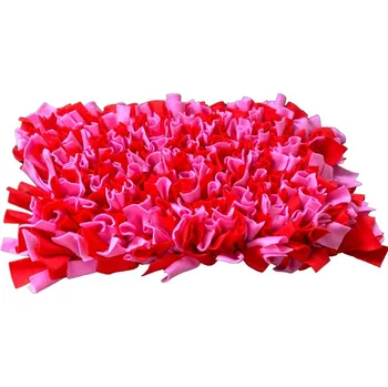 Hračka pro psa Čmuchacíkoberečky.cz® Čmuchací kobereček extra hustý ČERVENO-RŮŽOVÝ 728/60X2