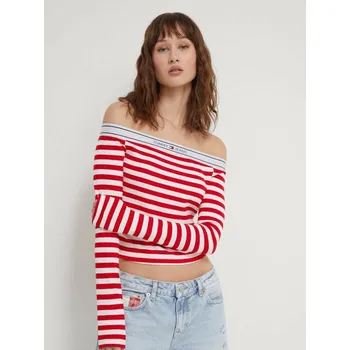 Dámské tričko Tommy Jeans dámské pruhované tričko 20006954-8720646699018