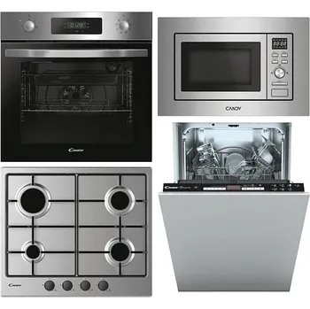 Set domácích spotřebičů Candy FIDCP X625 L + Mikrovlnná trouba Candy CA20FMW7NG Wave 600 + Plynová deska Candy CM6PBRX/4U2 + Myčka Candy CDIH 1L949 + DOPRAVA ZDARMA