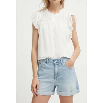 Dámské kraťasy Pepe Jeans dámské světle modré džínové šortky 20014686-8445866574609