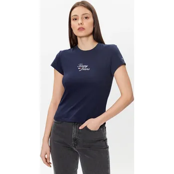 Dámské tričko Tommy Jeans dámské tmavě modré tričko 20006676-1921380